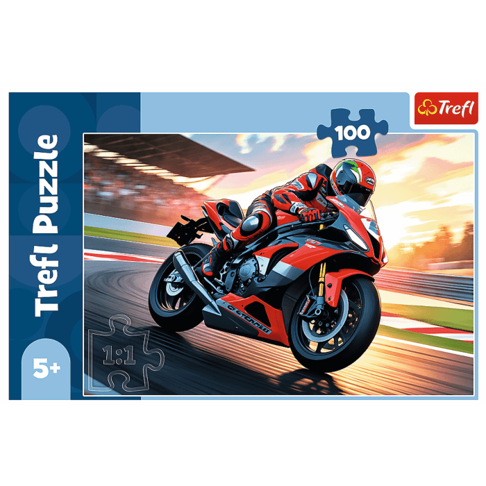 Puzzle 100 pièces – Moto sur circuit – Trefl – Image 3