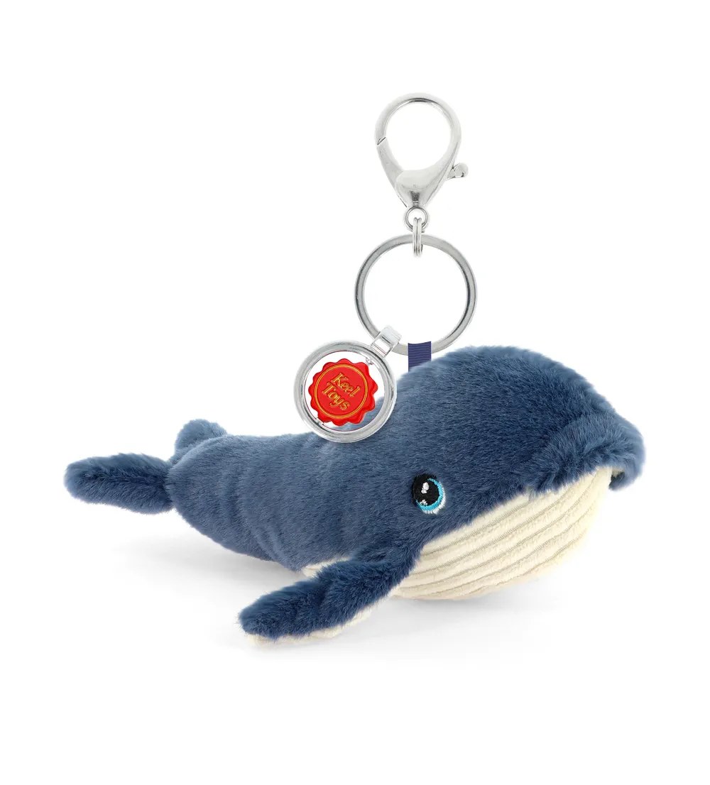 Peluche porte-clés baleine – KeelEco - 12 cm