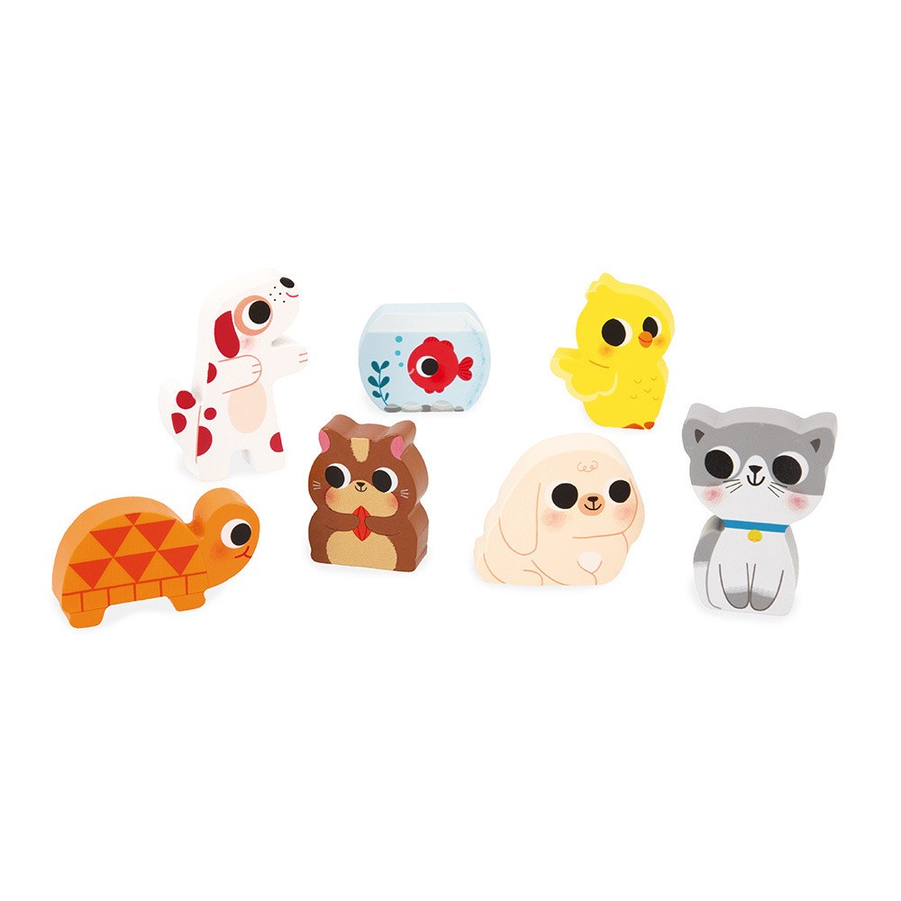 CHUNKY PUZZLE LES ANIMAUX FAMILIERS - Janod