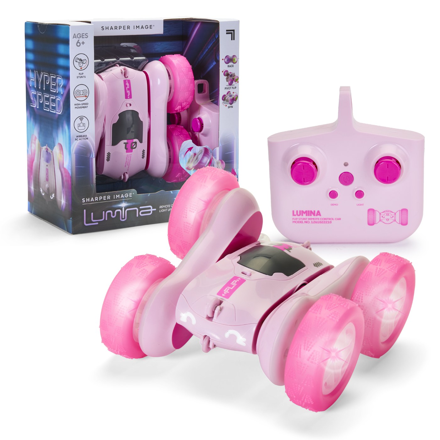 Voiture radiocommandée Flip Stunt LED - Sharper Image