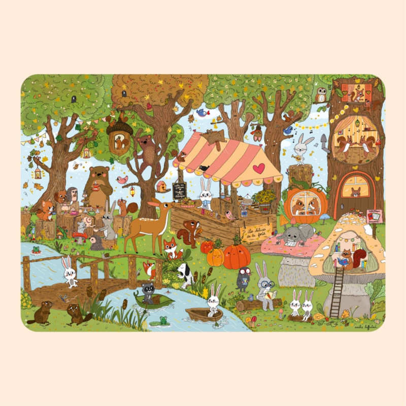 SET DE TABLE LA CLAIRIÈRE DES ANIMAUX - Cartesdart
