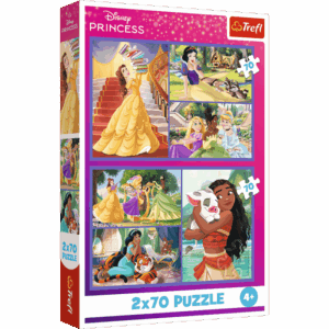 Coffret 2 puzzles de 70 pièces – Princesses Disney – Trefl