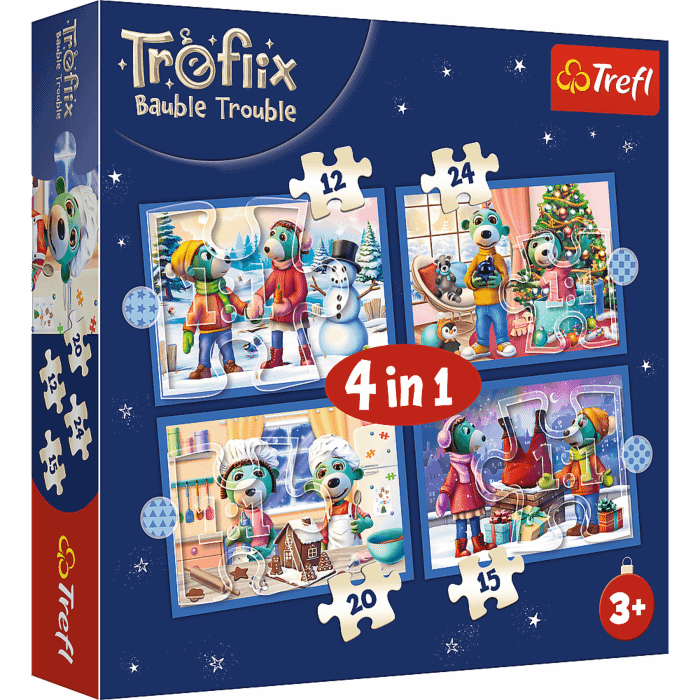 Puzzle 4 en 1 - TREFLIX NOEL - Trefl