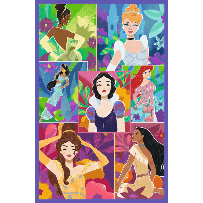 Coffret 3 puzzles de 80 pièces – Princesses Disney – Trefl – Image 4