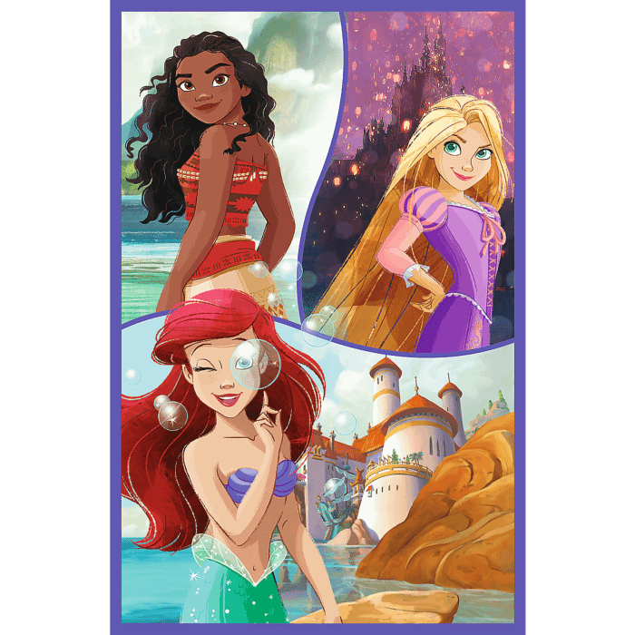 Coffret 3 puzzles de 80 pièces – Princesses Disney – Trefl – Image 2