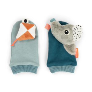 Chaussettes à hochet - Terrain de jeux - Bleu - Done By Deer