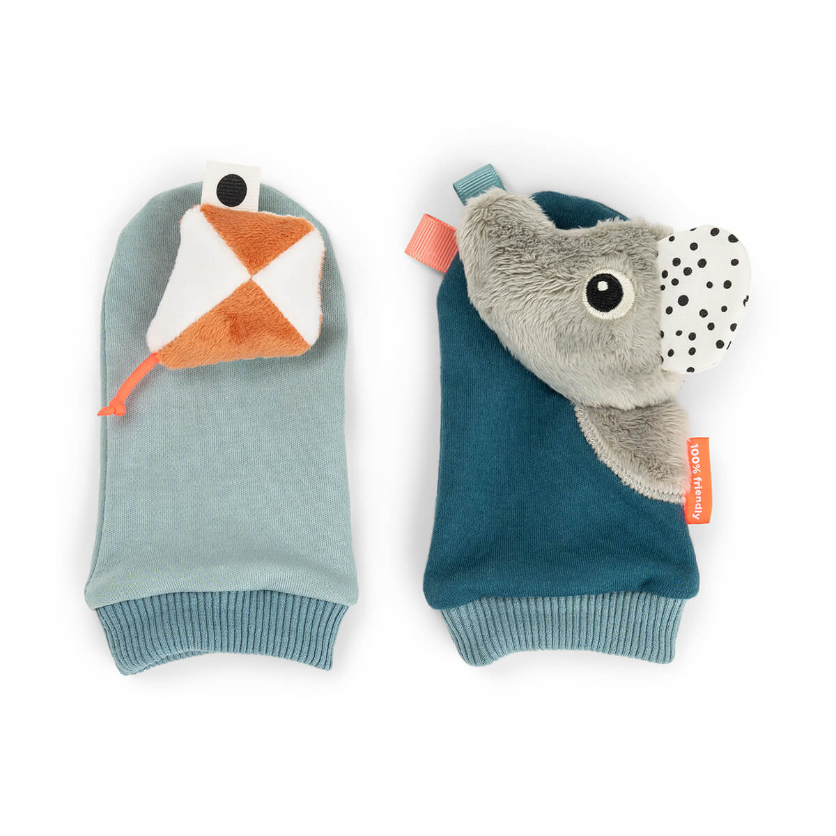 Chaussettes à hochet - Terrain de jeux - Bleu - Done By Deer