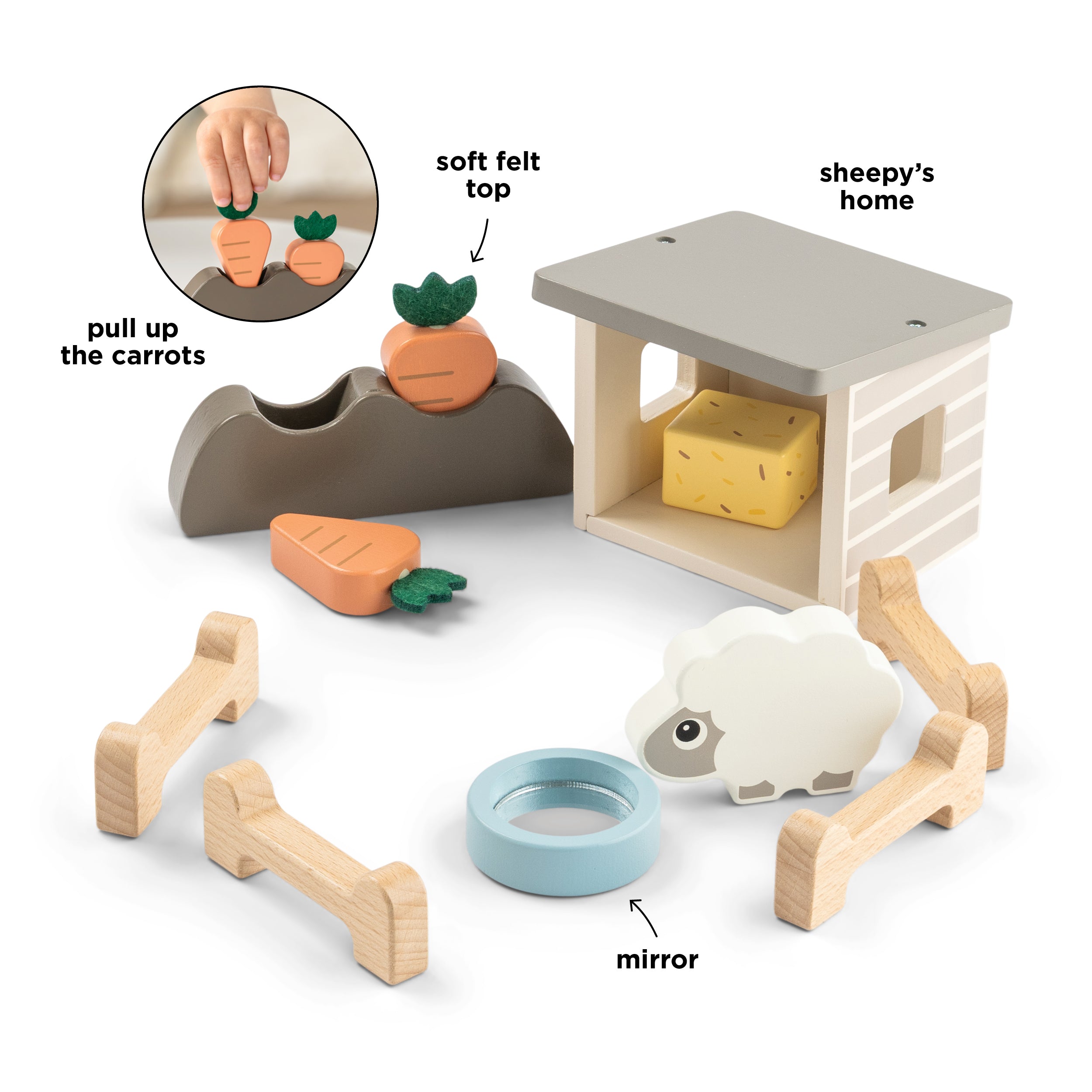 Tiny farm play set Sheepy Colour mix - Done by Deer – Image 2