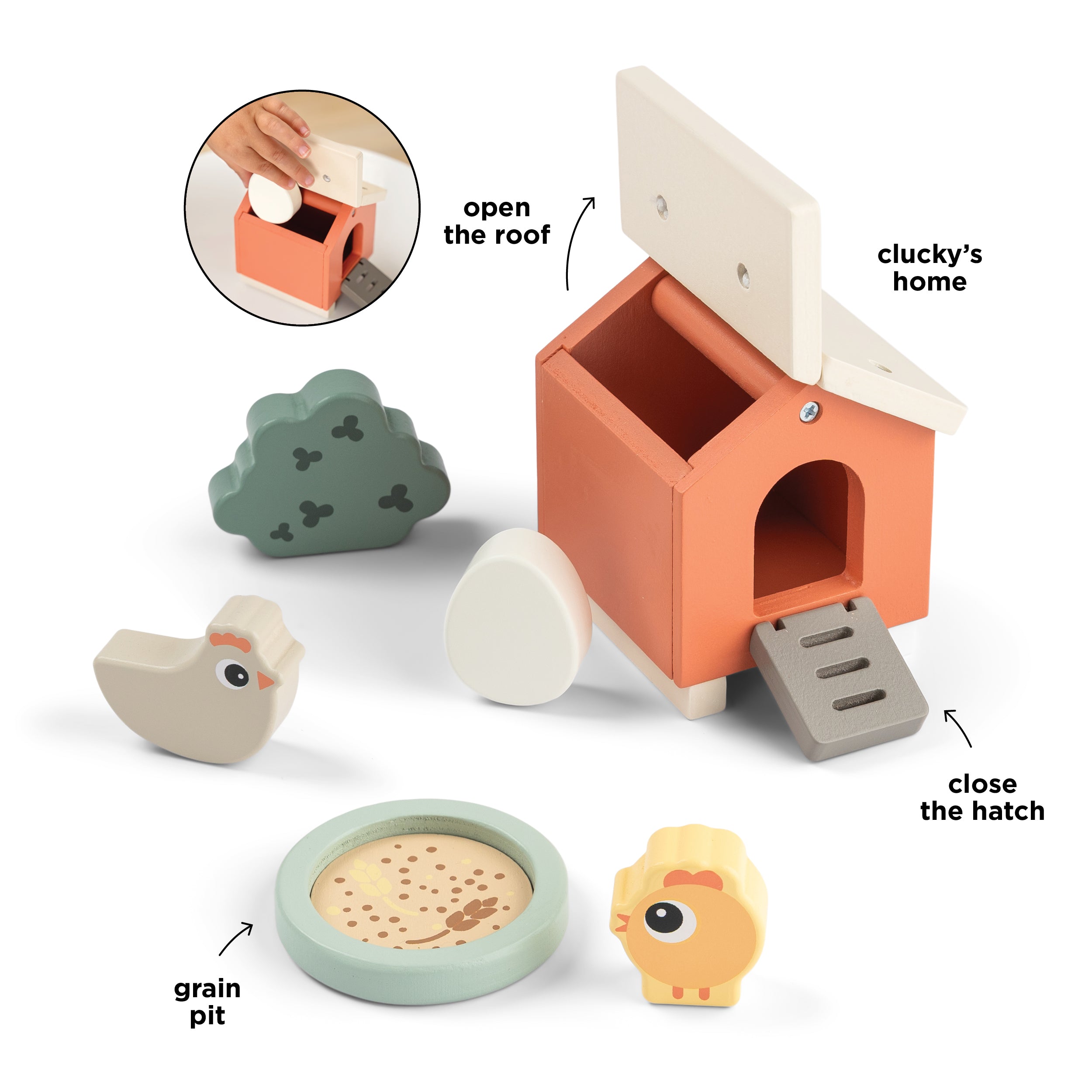 Tiny farm play set Clucky Colour mix - Done by Deer – Image 2