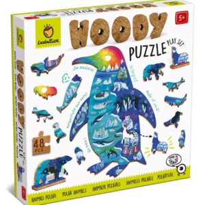 Woody Puzzle Animaux Polaires – 48 pièces en bois – Ludattica