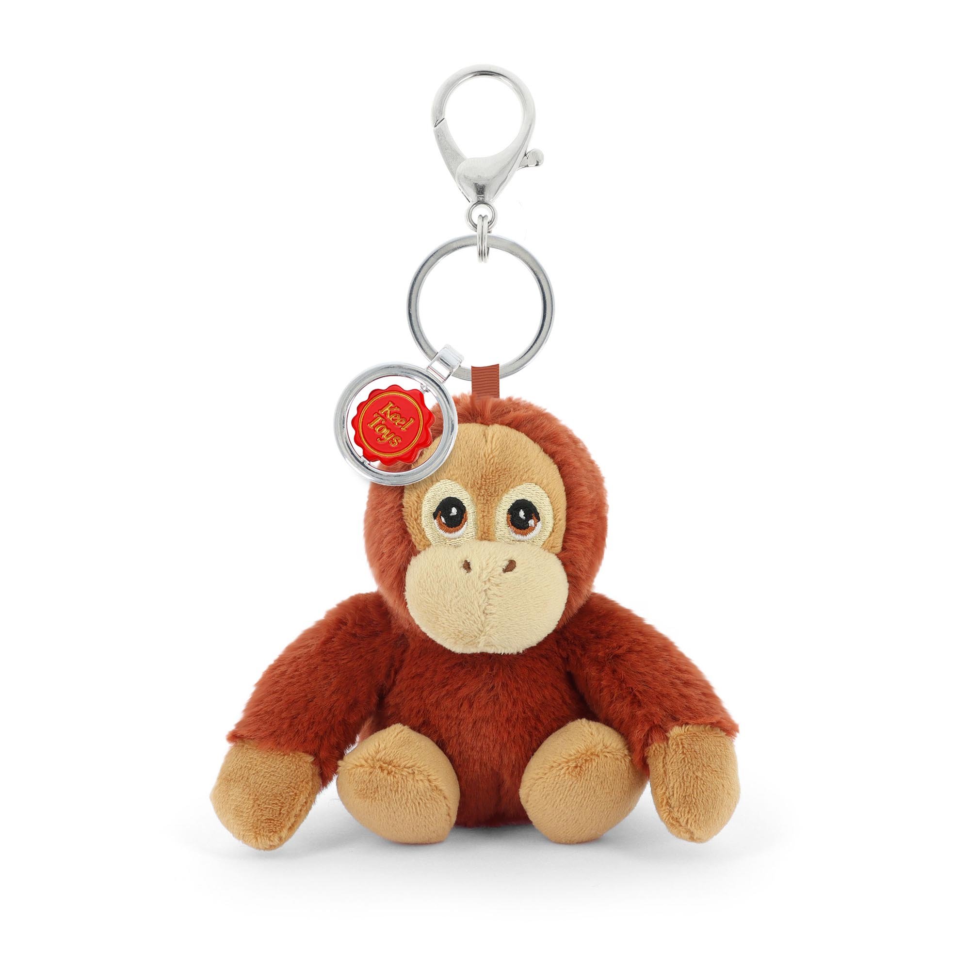 Porte-clés peluche Orang-outan – KeelEco – 12 cm