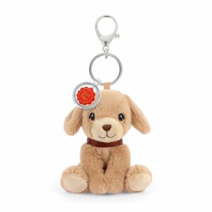 Porte-clés peluche Labrador beige – KeelEco – 12 cm