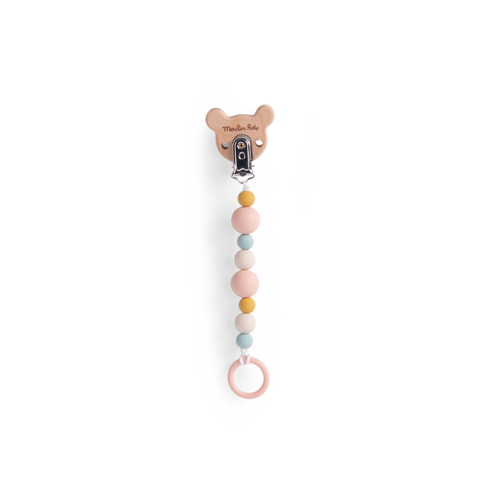Attache-tétine bois et silicone souris - La petite école de danse - Moulin Roty – Image 3