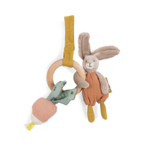 Hochet anneau bois lapin - Trois petits lapins - Moulin Roty