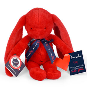 Lapin Méloé 37 cm Rouge Passion - Maïlou