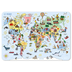 Cartes d’Art – Sous-main Mappemonde