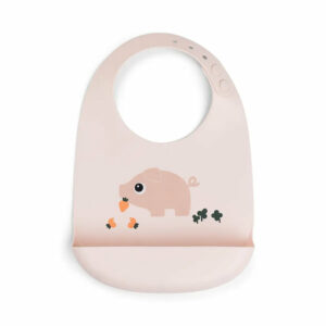 Bavoir en silicone Pigee rose – Done by Deer