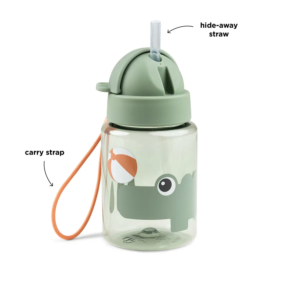 gourde à paille - playground - vert - 280 ml - Done by Deer – Image 2