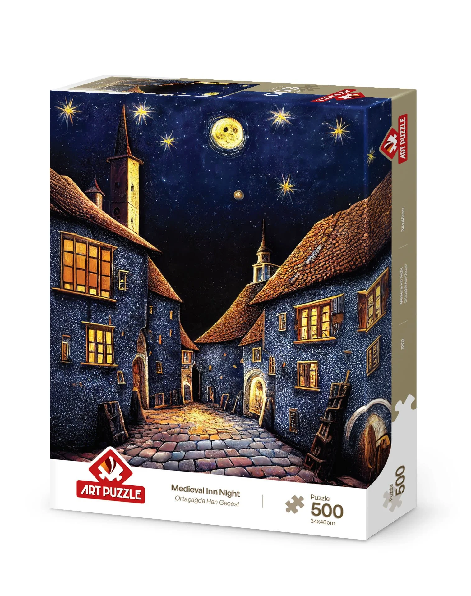 Puzzle 500 pièces Nuit à l’auberge médiévale - Art Puzzle