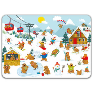 SET DE TABLE ET SOUS-MAIN LES MARMOTTES