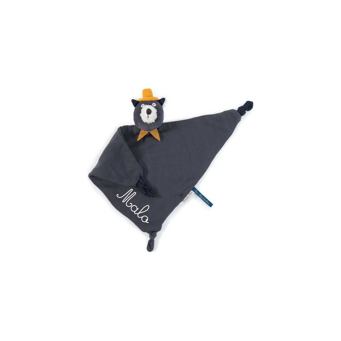 Doudou lange chat Alphonse gris foncé – Les Moustaches – Image 2