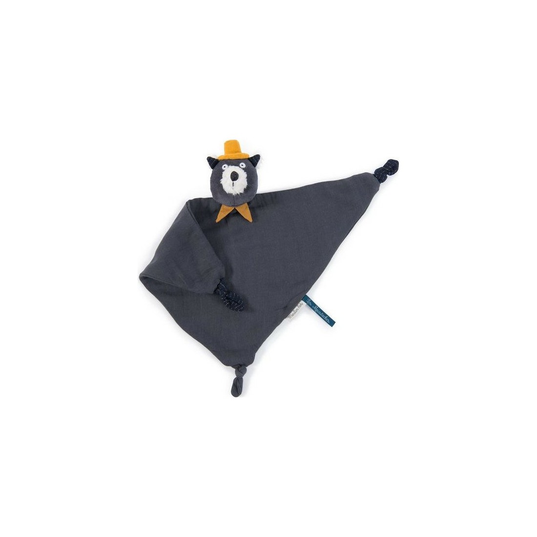 Doudou lange chat Alphonse gris foncé – Les Moustaches