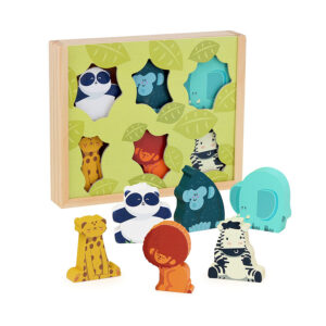 Set de 6 animaux en bois – Jungle – Vilac