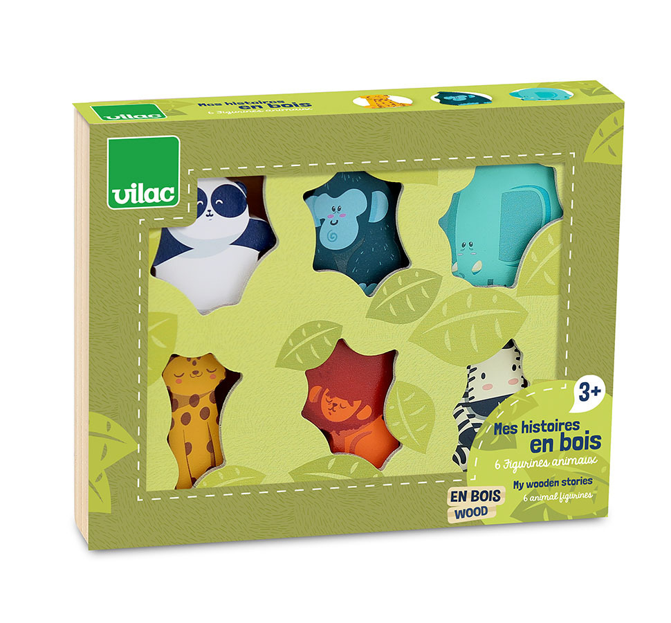 Set de 6 animaux en bois – Jungle – Vilac – Image 4