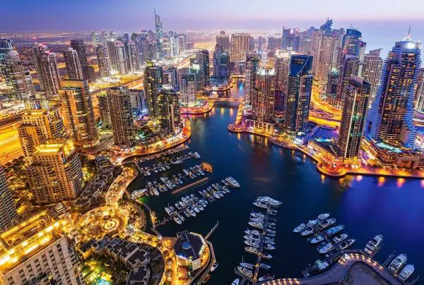 Puzzle 1000 pièces Dubaï de nuit - Castorland