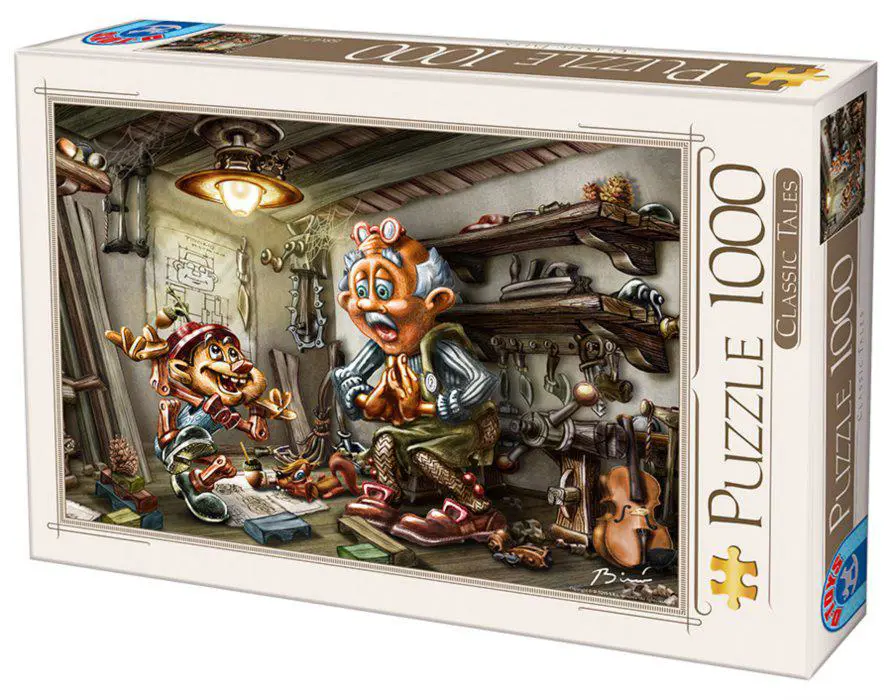 Puzzle 1000 pièces Pinocchio de Bírό Dónát - D-Toys