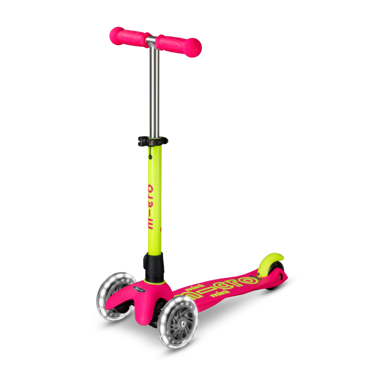 Trottinette Mini Micro Deluxe Néon LED – Flamingo Yellow